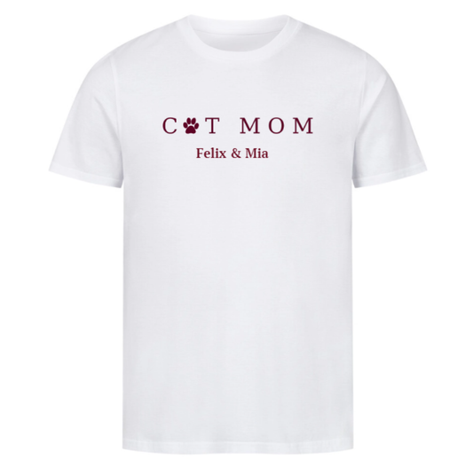 Cat Mom - Premium T-Shirt - Unisex - (personalisiert)